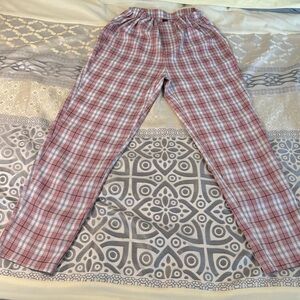 Shein Plaid Pink and White Pajama Pants